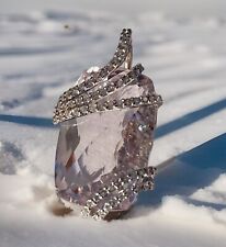 anhänger 750 weißgold, MORGANIT 14,98 ct & 72 BRILLIANTEN 0,72 ct vsi wesselton