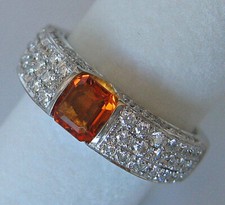 ♦️ Diamant Ring aus 18kt 750 Gold mit Brillant Madeira Citrin Brillanten ♦️ 6147