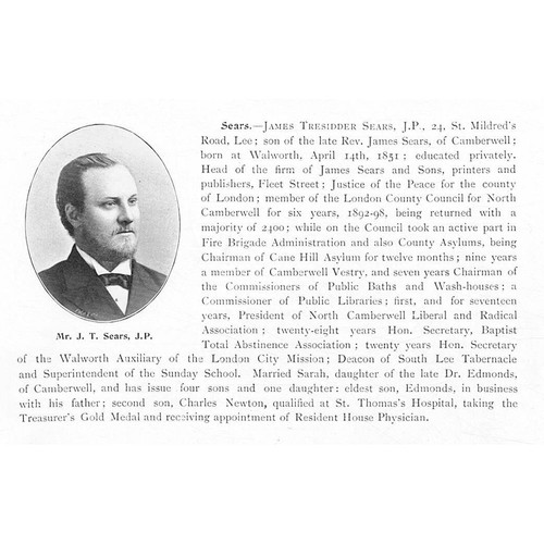 James tresidder sears st - sears, of