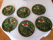 Zeller Keramik EDEN Fondueteller mit Fonduegabeln