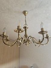 Antiker Kronleuchter Bronze/Messing 8 Flammig