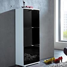 Schuhschrank Hochglanz schwarz Schuhkipper Schuhkommode Flur Diele Schuhablage