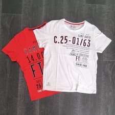 2x Camp David T-Shirt, Rot + Weiss, Größe XL  *neu*
