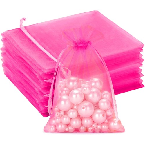 Organza beutel rosenrot - organza,