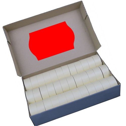 Etiketten 26x16mm leuchtrot