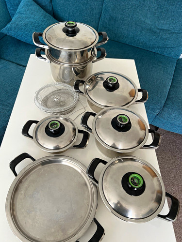 Amc edelstahl topfset - rund, mit