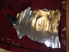 Ziegenleder, echt Leder , Lederhaut Farbe silber  ( 6 )