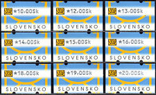 2002 Slowakei Slovakia ATM 2 - fluor. Wellen Satz 5 ** Automatenmarken Nagler