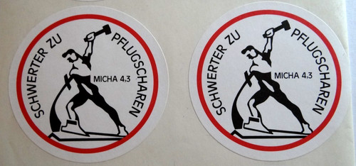 Alte aufkleber schwerter - 2x,