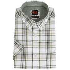 House of Hunting Sommerhemd KAIN grün / weiß