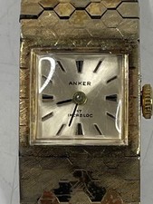 Anker Incabloc 17 Damen-Armbanduhr mit goldenem Metallarmband Handaufzug Vintage
