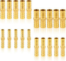Messing Schlauchverbinder Set 20 Stück 6mm 8mm 10mm 12mm Luft Wasser Kraftstoff
