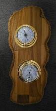  Maritime Holz / Messing Wetterstation Thermometer Hygrometer Und Uhr