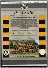 BVB 09 Borussia Dortmund Meisteranleihe 1995-96 zur 5. Dt. Meisterschaft/Fußball