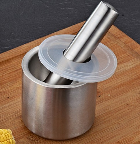 Edelstahl mörser mit stößel - mörser,