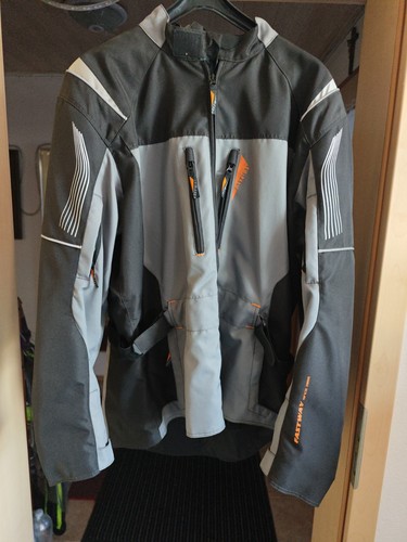Motorrad jacke grau schwarz - motorrad,