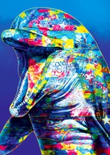 Puzzle Delfin - Pop Art, 1000