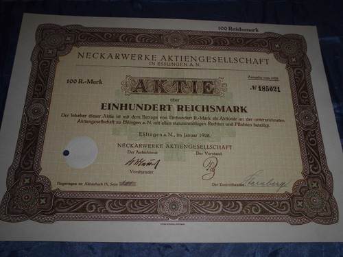 Historische aktie - historische,