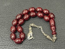 ?17 Li Maskot Cubuk Sıkma Damarli  925 Ayar Gümüş Püskül/Gebetskette/Rosary