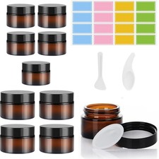 Collazoey 10 Stück Amber Glas Leerdose, Tiegel Cremedose 20ml30ml Braunen Glasbe