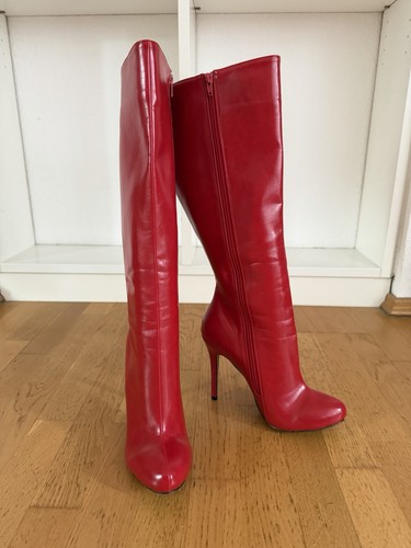Damen high heel - stiefel, rot