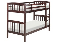 Hochbett für Kinderzimmer 2 Betten 90x200 cm Kieferholz dunkelbraun Revin