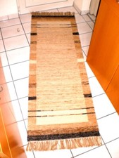 Handwebteppich Teppichläufer Läufer Schurwolle Wolle PAULIG MADE IN GERMAN 2,0 m