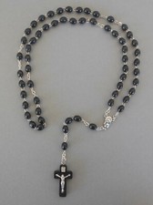 Rosenkranz schwarze Holzperlen