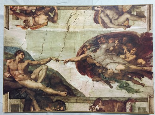 Wandbild die erschaffung - wandbild, adams