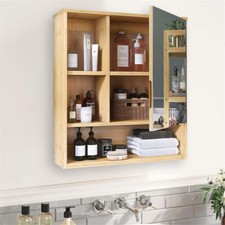 Badschrank Hängeschrank Wandschrank Badzimmer Schrank mit Verstellbar Ablage Tür