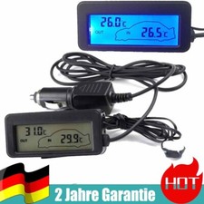 12 V Digitales Auto-Innen- und Außenthermometer Außentemperaturanzeige Meter DE