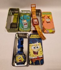 D9-AC 3x SPONGEBOB SQUAREPANTS LOT WATCHES ARMBANDUHR 2004 Viacom defekt SAMMLER
