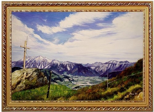 ölbild schwalbenwand - Ölbild,