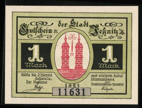 Notgeld jeßnitz 1921 1 - notgeld,
