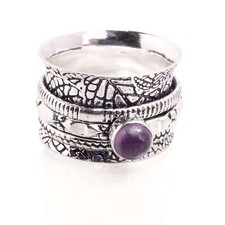 Versilbert Spange Ring