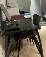 Schwarzer Glastisch 120x65