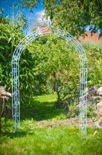 Stabiler Rosenbogen aus Metall - Verzinkt 10mm Massiveisen! B: 160cm Rankbogen