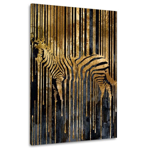 Zebra abstrakt gold - zebra, style