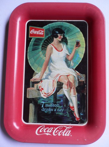 Vintage coca cola mini tablett - coca-cola, mini-tablett