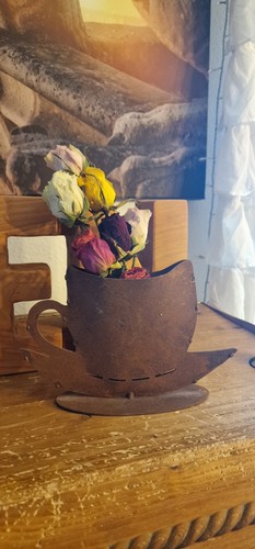 Edelrost tasse bepflanzen - edelrost, z.