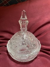 Bleikristall Konfektschale mit Deckel-rund, Durchm.: 11,5 cm außen, 15,5 cm hoch