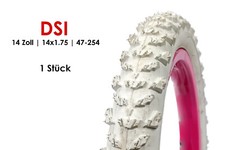 14 Zoll DSI 47-254 Fahrrad Reifen Kinderwagen Laufrad 14x1.75 Weiss B-Ware