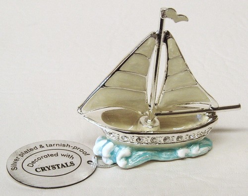 4531 silber segelboot - silber, sailing