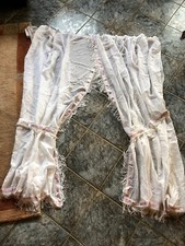 2 Schals Landhaus 165 cm breit x 170 cm mit Fransenborte und Satinband