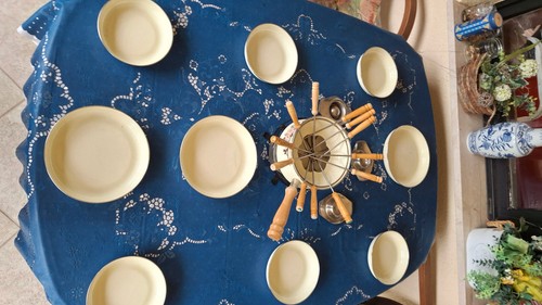 Fondue set gusseisen