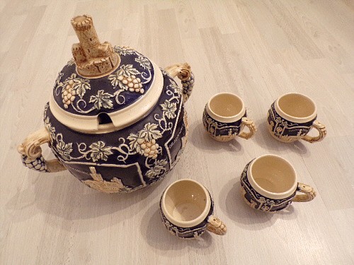 Wein bowle set - wein, antik