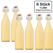 6 Leere Glasflaschen mit