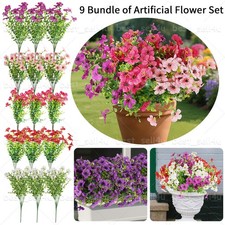 9 Bündel Kunstblumen Künstliche Blumen Balkonpflanzen Herbststrauß Herbstdeko