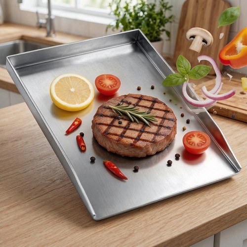 Edelstahl plancha grillplatte - edelstahl,