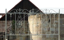 Schmiedeeisen Gartenzaun Zaun Rankzaun Metall Vitoria-Z 190 cm Feuer Verzinkt